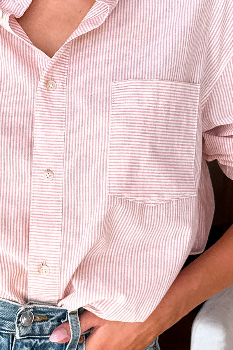 Ryan Shirt - Rose Stripe