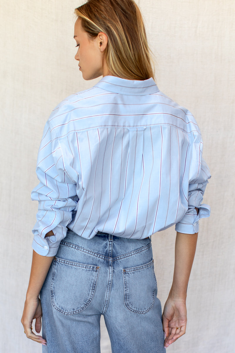 Ryan Shirt - Sky Blue Stripe