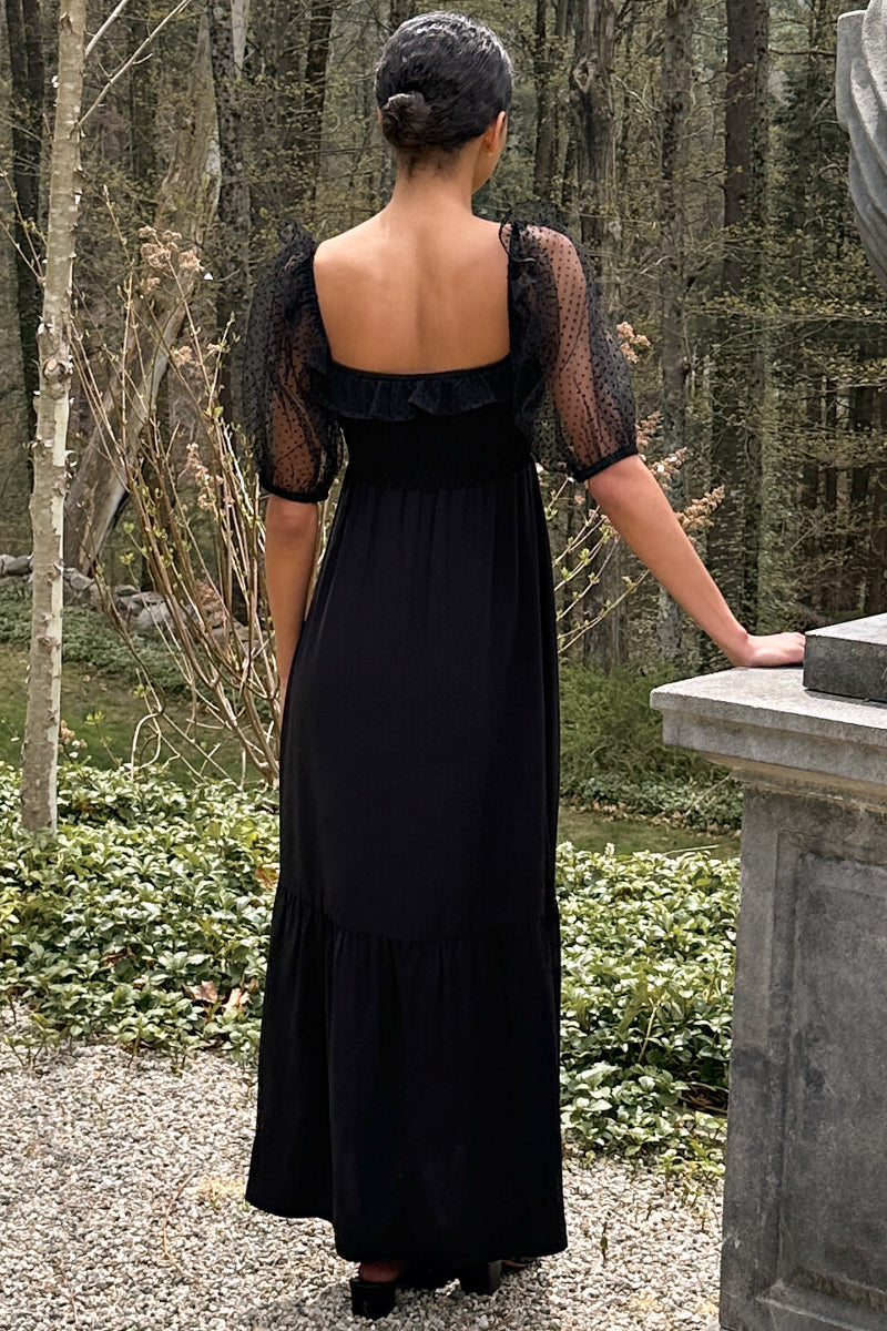 elastic bodice maxi dress Gracie Maxi Dress In Jade Green
