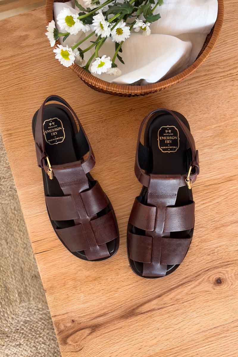 Fisherman Sandal - Chocolate Leather