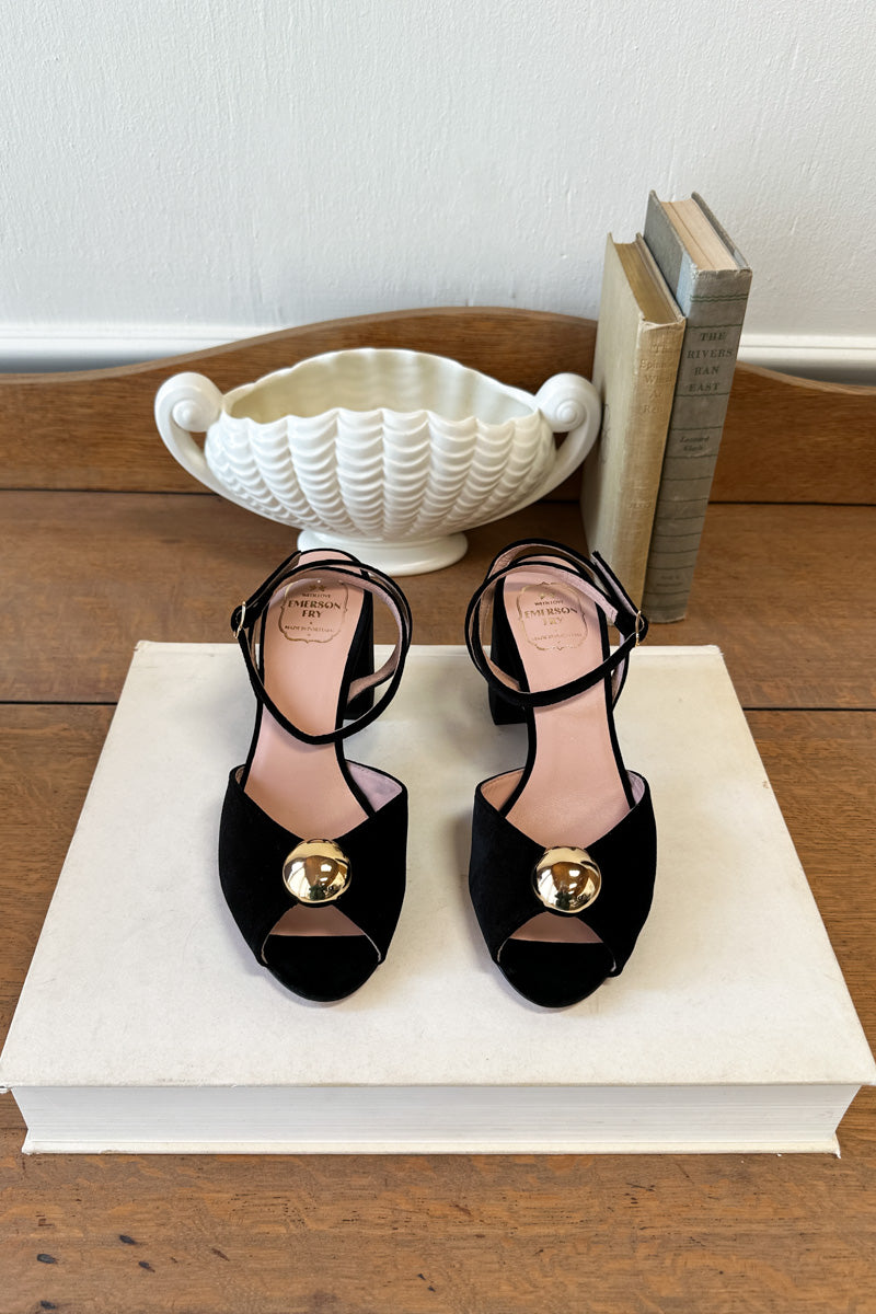 Jewel Heel - Black Velvet