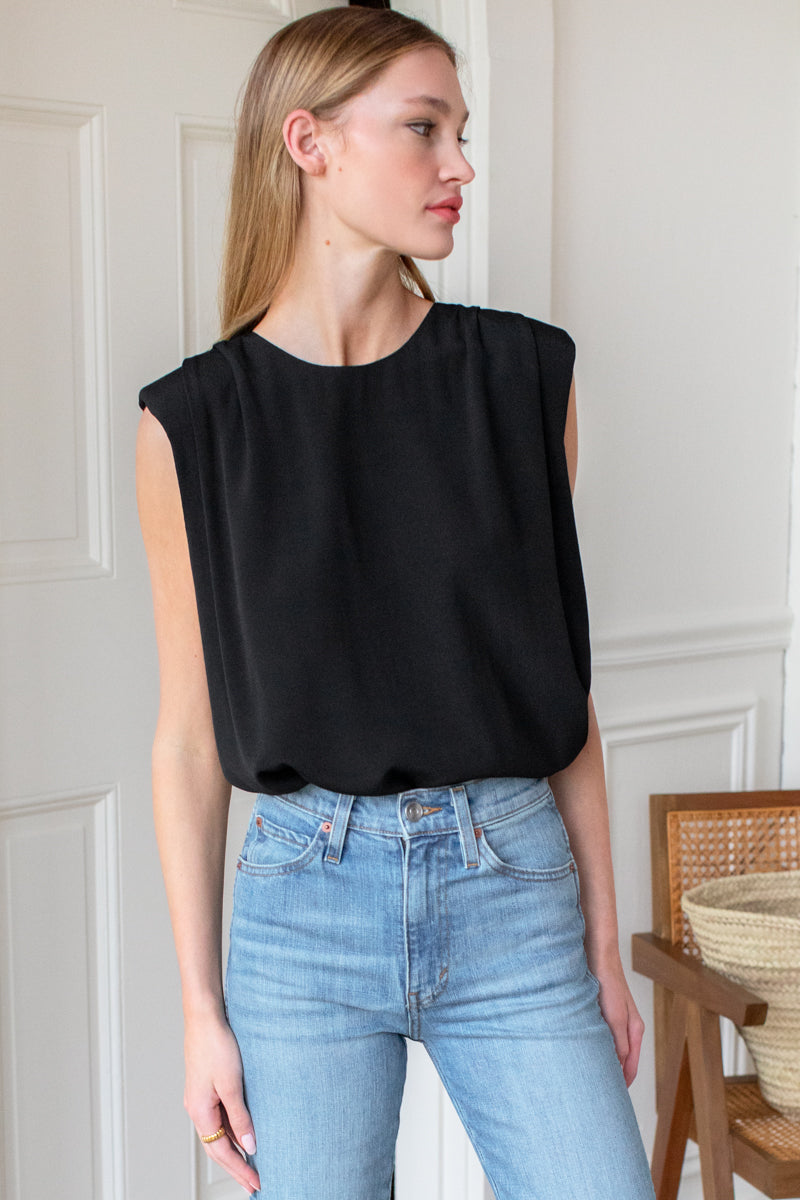 Sleeveless Blouse - Black