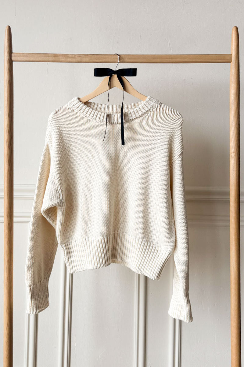 Cozy Cotton Sweater - Ivory Organic