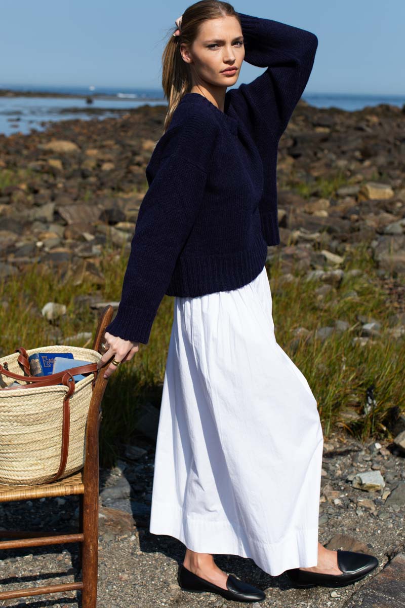 Cozy Cotton Sweater - Navy Organic