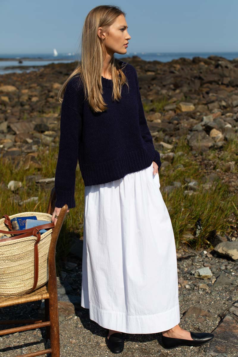 Cozy Cotton Sweater - Navy Organic