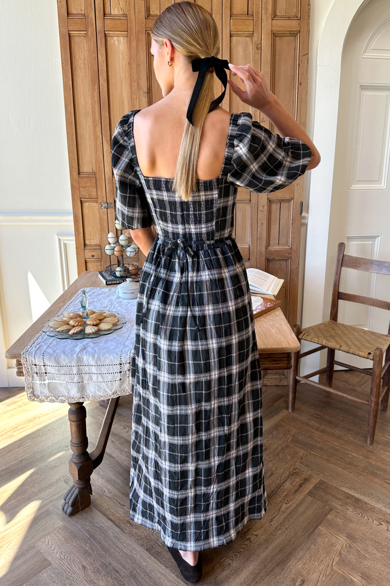 Sylvian Dress - Sylvian Plaid Dark