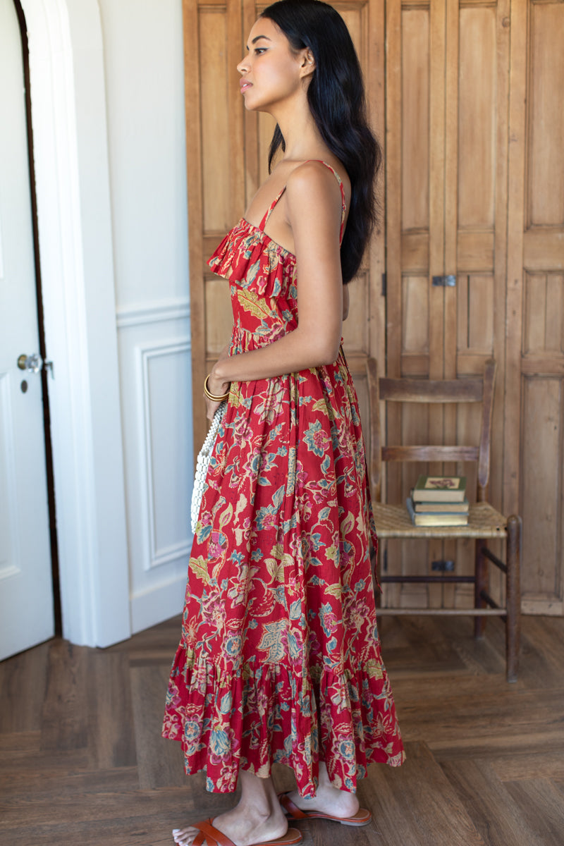 Tomas Maxi Dress - Pompeian Blooms Organic