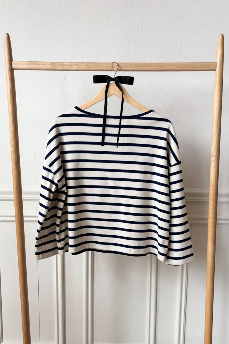 Bateau Top - Navy Stripe