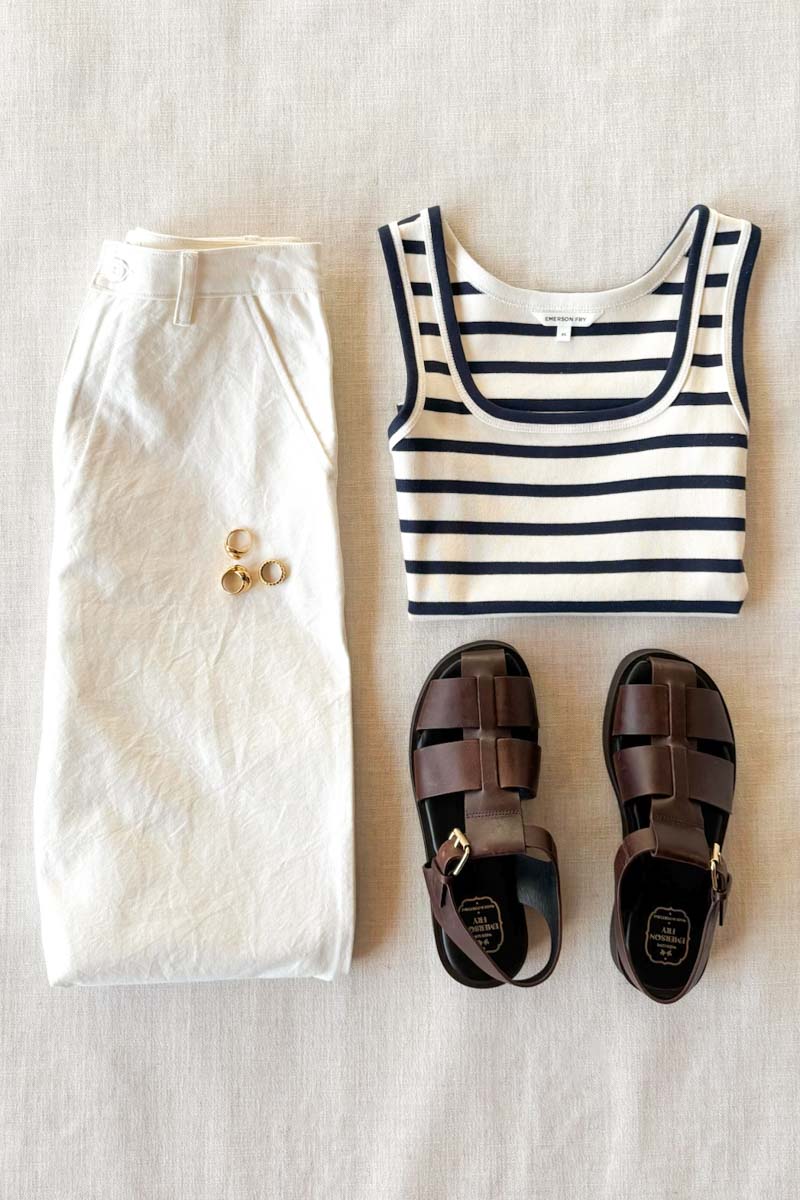 Layering Tank 2 - Navy Stripe