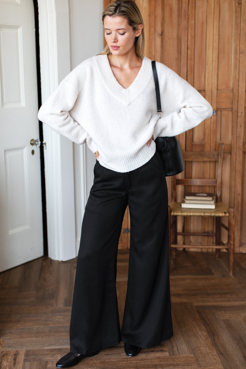 Tulip Trouser - Black Tencel