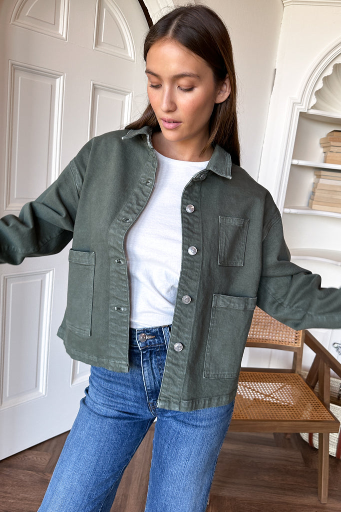 Utility Shirt Jacket - Army Green - Emerson Fry