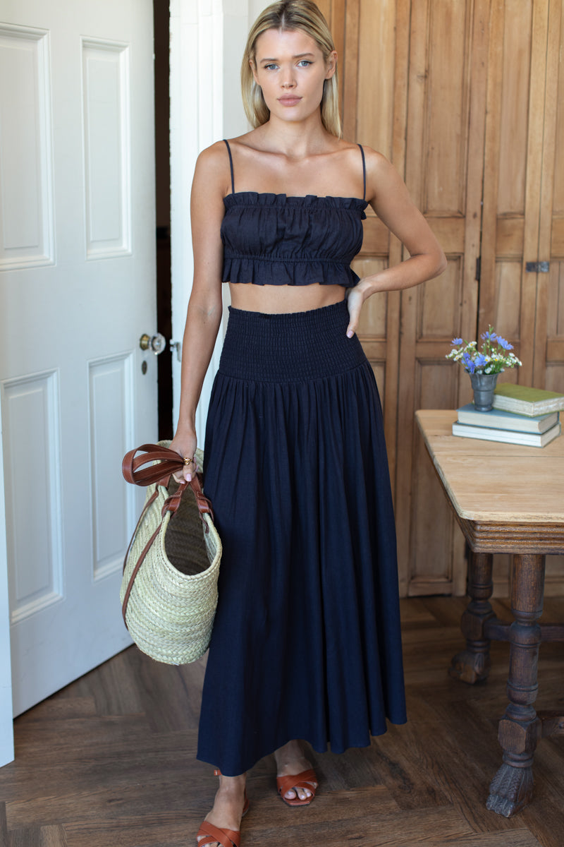 Vacation Top - Midnight Linen