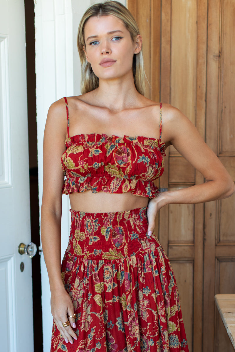 Vacation Top - Pompeian Blooms Organic