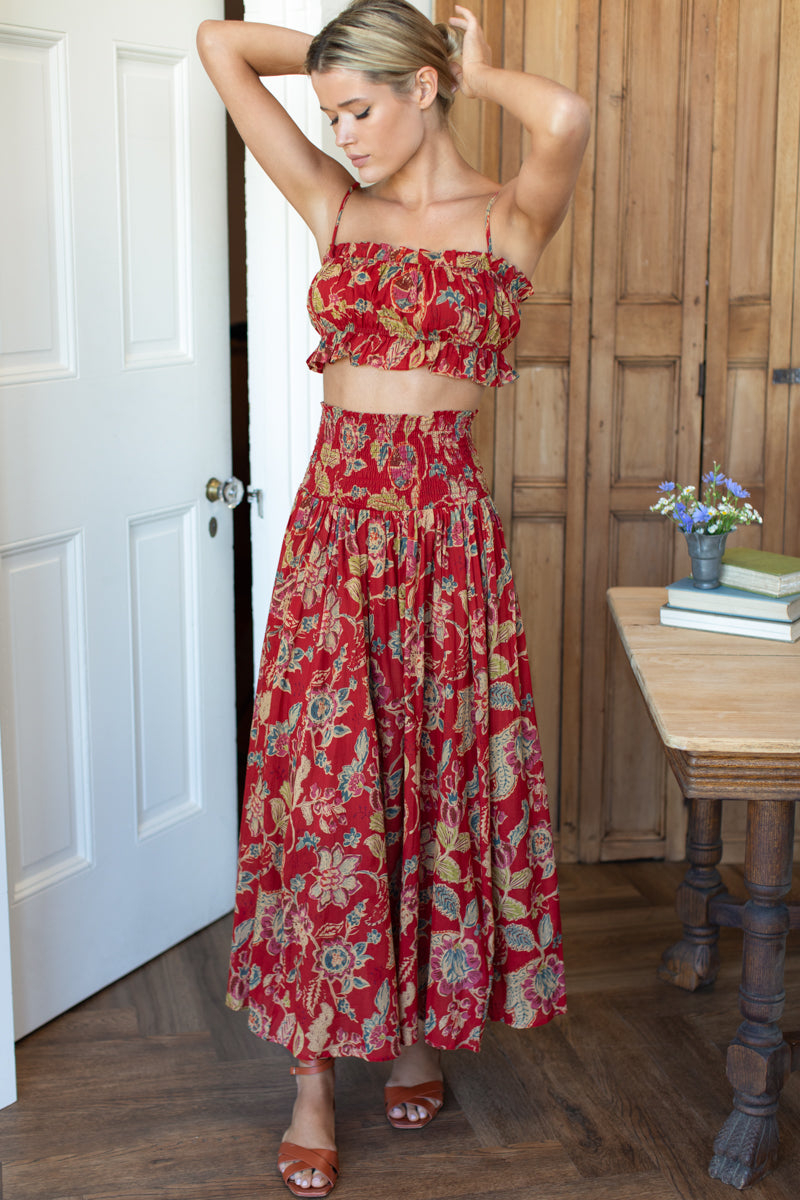 Vacation Top - Pompeian Blooms Organic