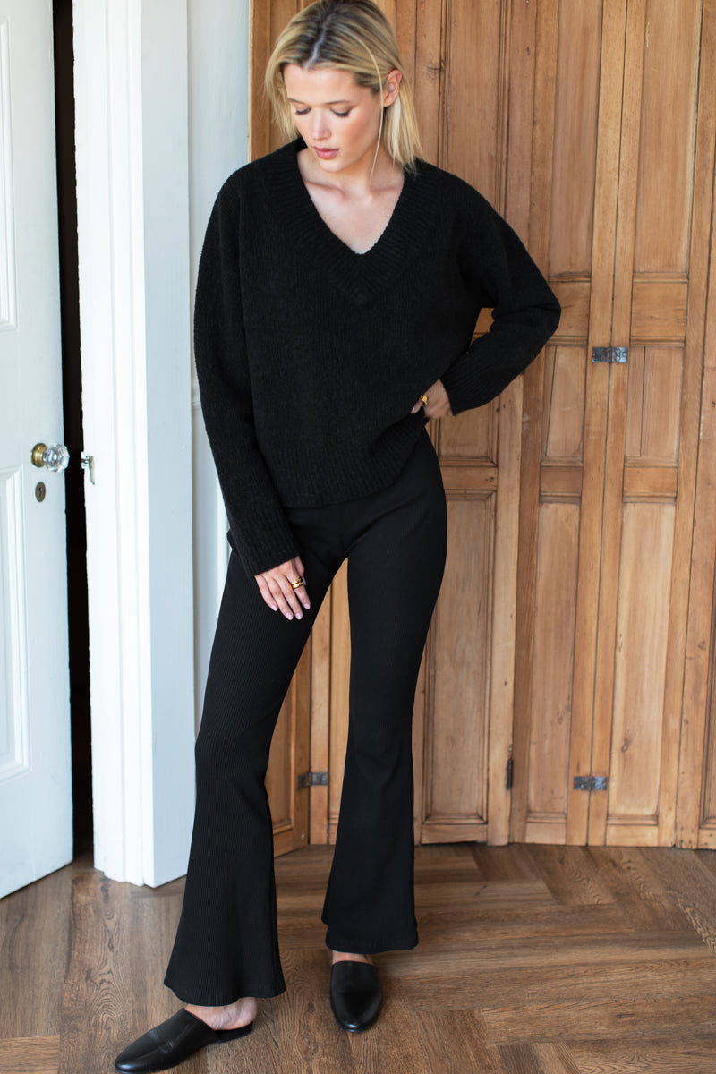 Amy Layering Pant - Onyx Rib