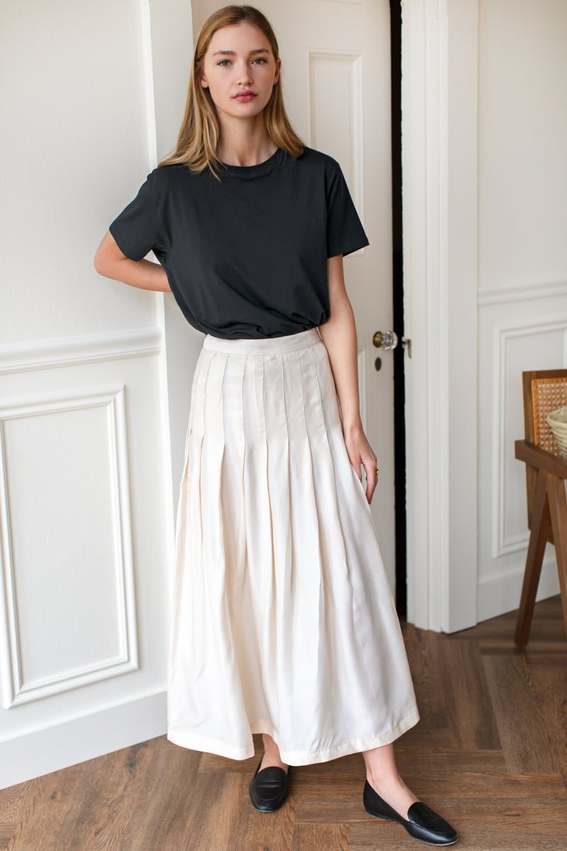 Atelier Pleated Maxi Skirt - Arctic Wolf