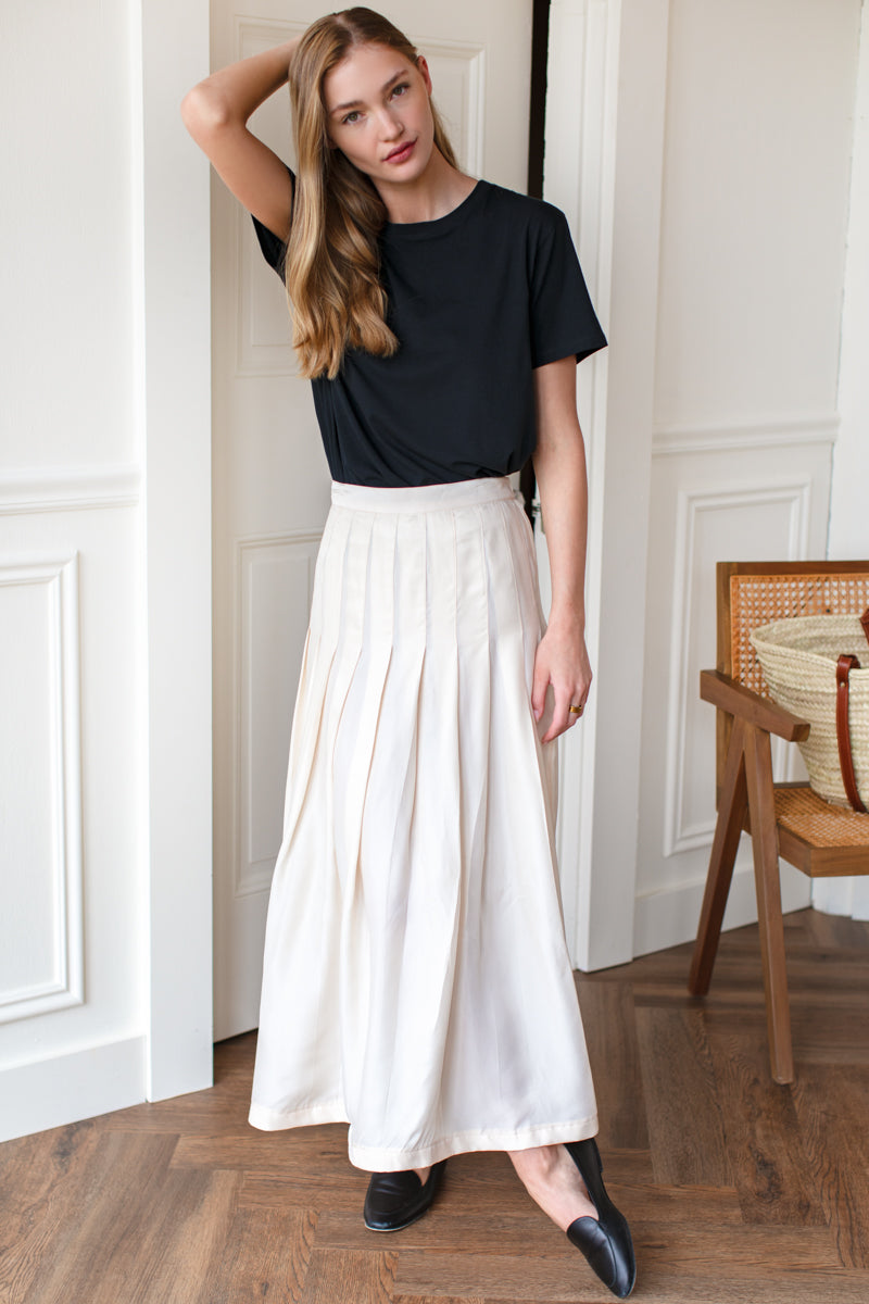 Atelier Pleated Maxi Skirt - Arctic Wolf