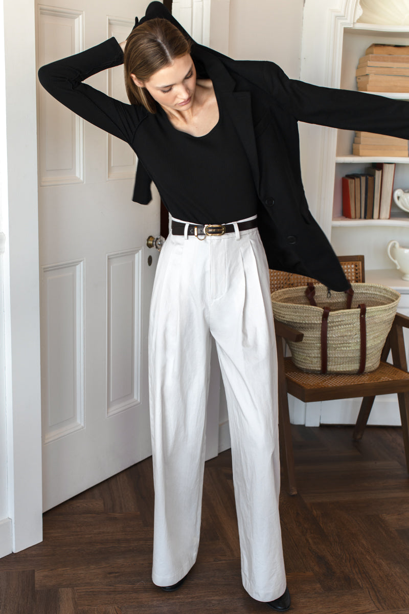 Atelier Pleated Pant 2 - White Swan