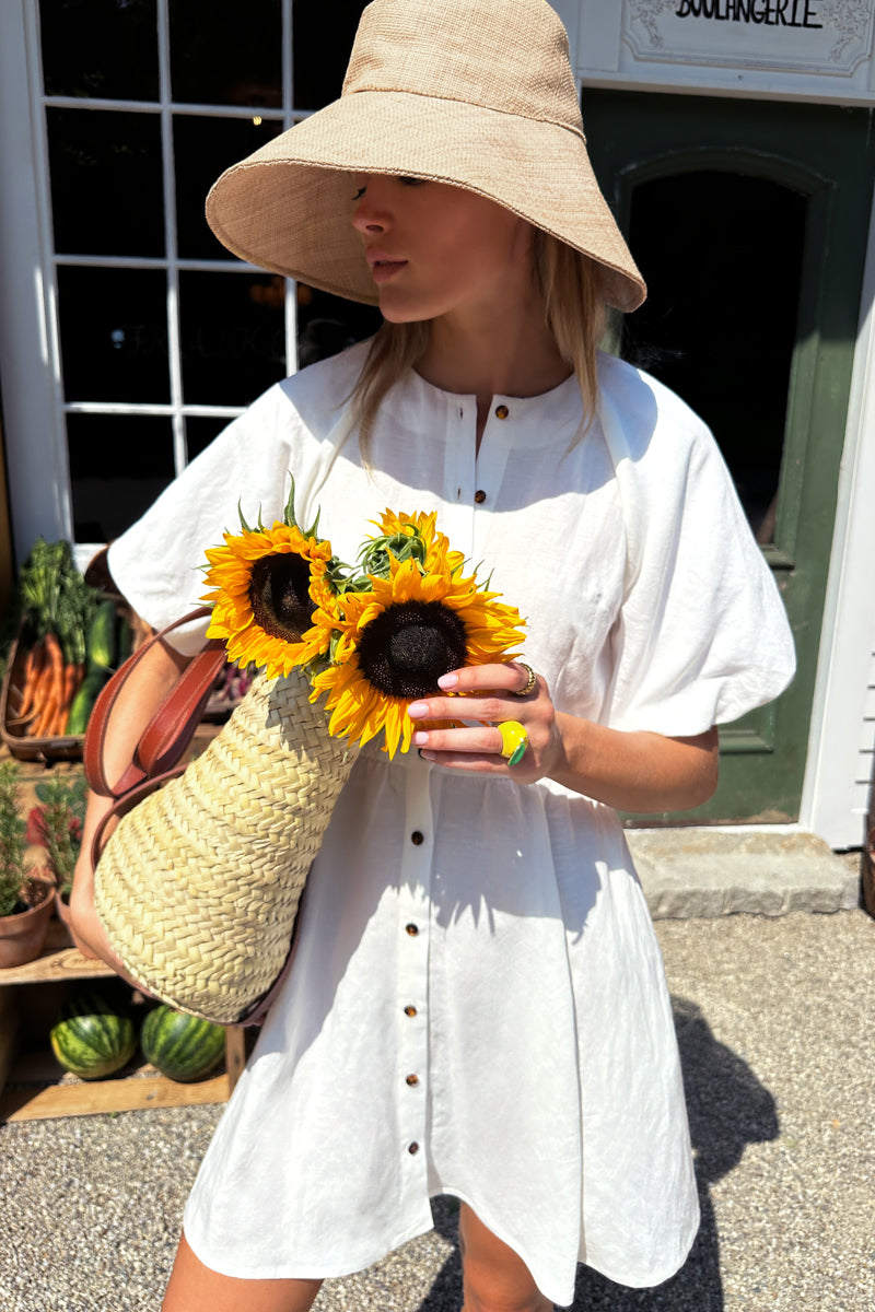 Bastille Short Dress - Star White