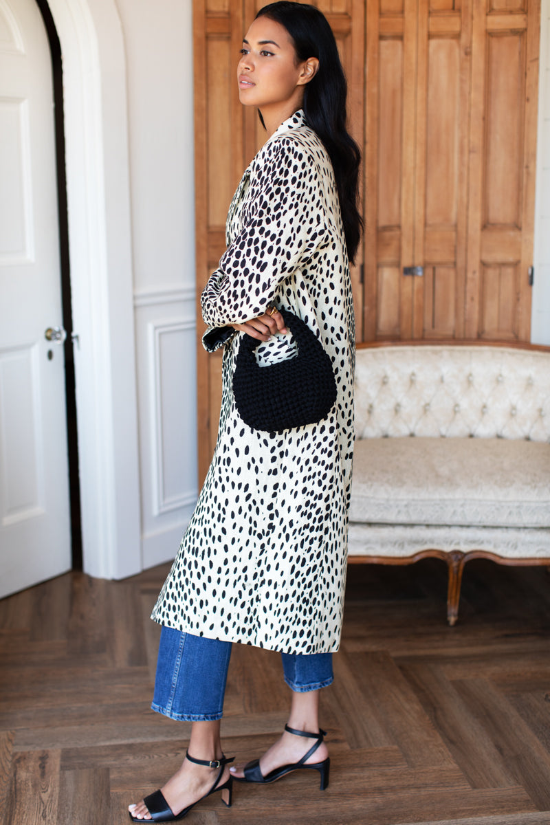 Bowery Coat - Leopard Linen