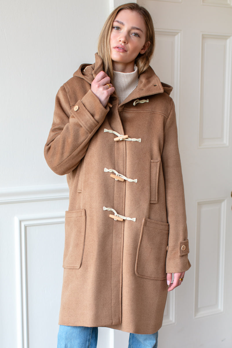 Camel toggle coat womens best sale