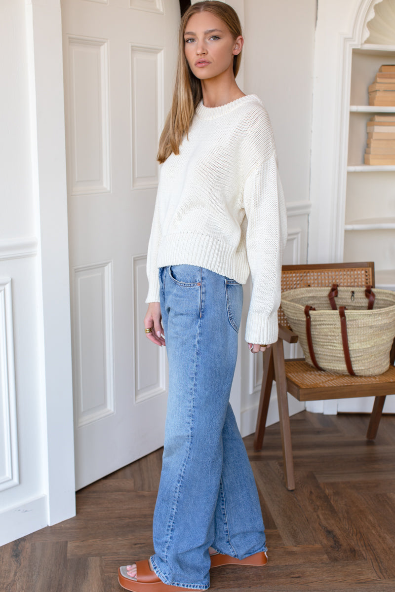 Cozy Cotton Sweater - Ivory Organic