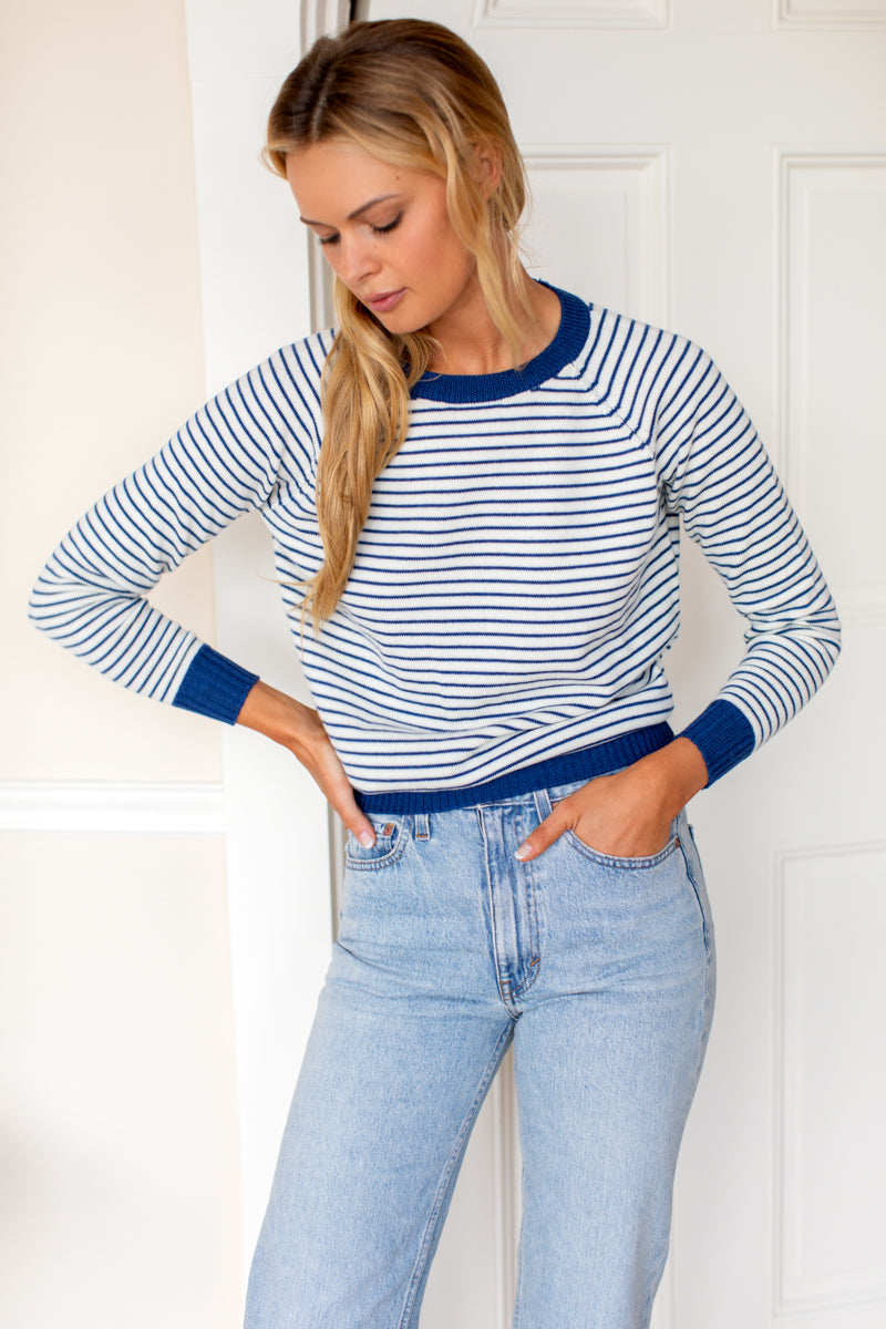 Emerson Sweater - Blue Stripe