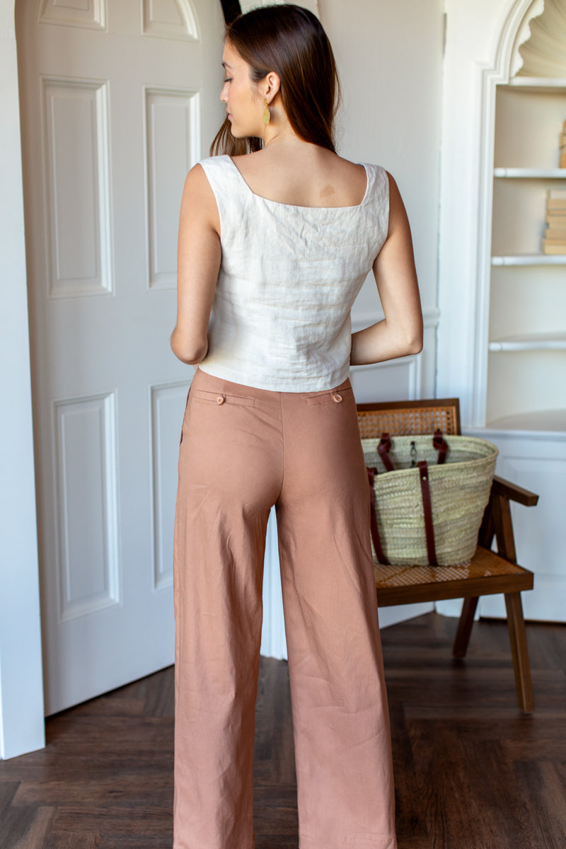 Essential Pleated Pant - Camel