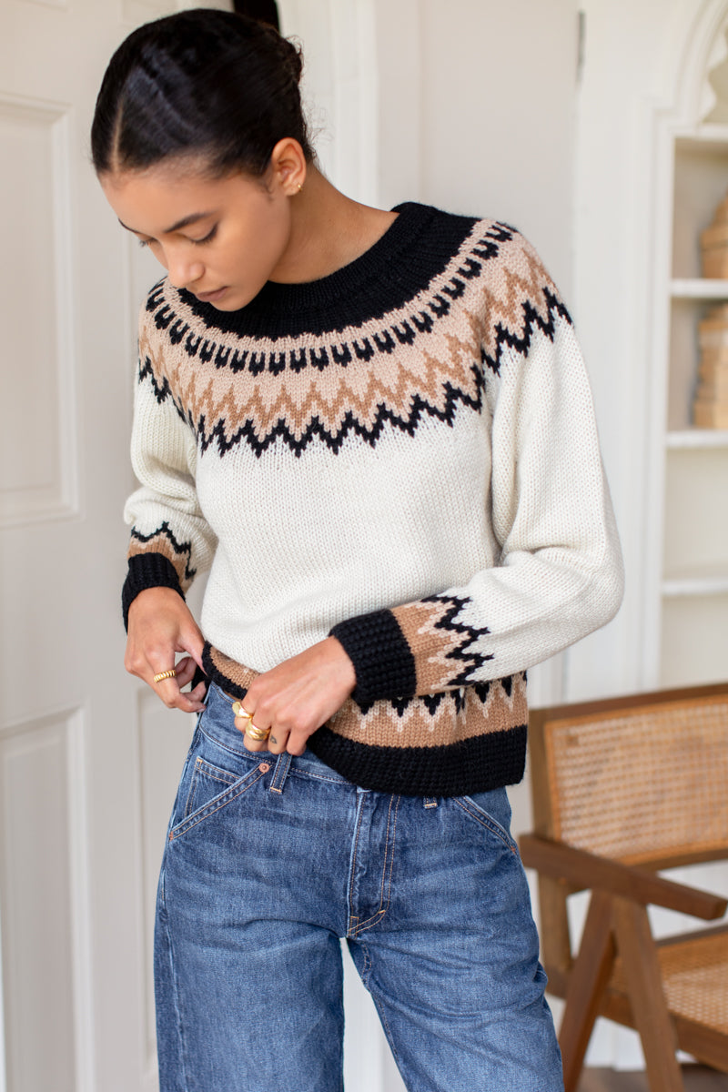 Fair Isle Crewneck - Nordic Mix Alpaca