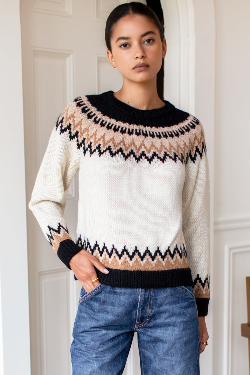 Fair Isle Crewneck - Nordic Mix Alpaca