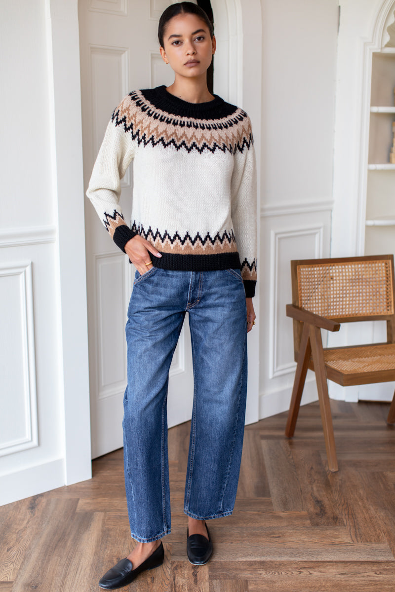 Fair Isle Crewneck - Nordic Mix Alpaca