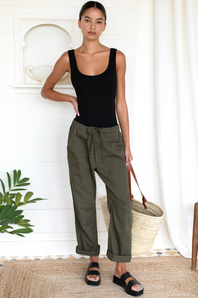 Family Cargo Pant - Moss Organic