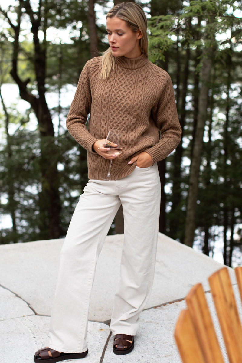 Fisherman Sweater - Camel