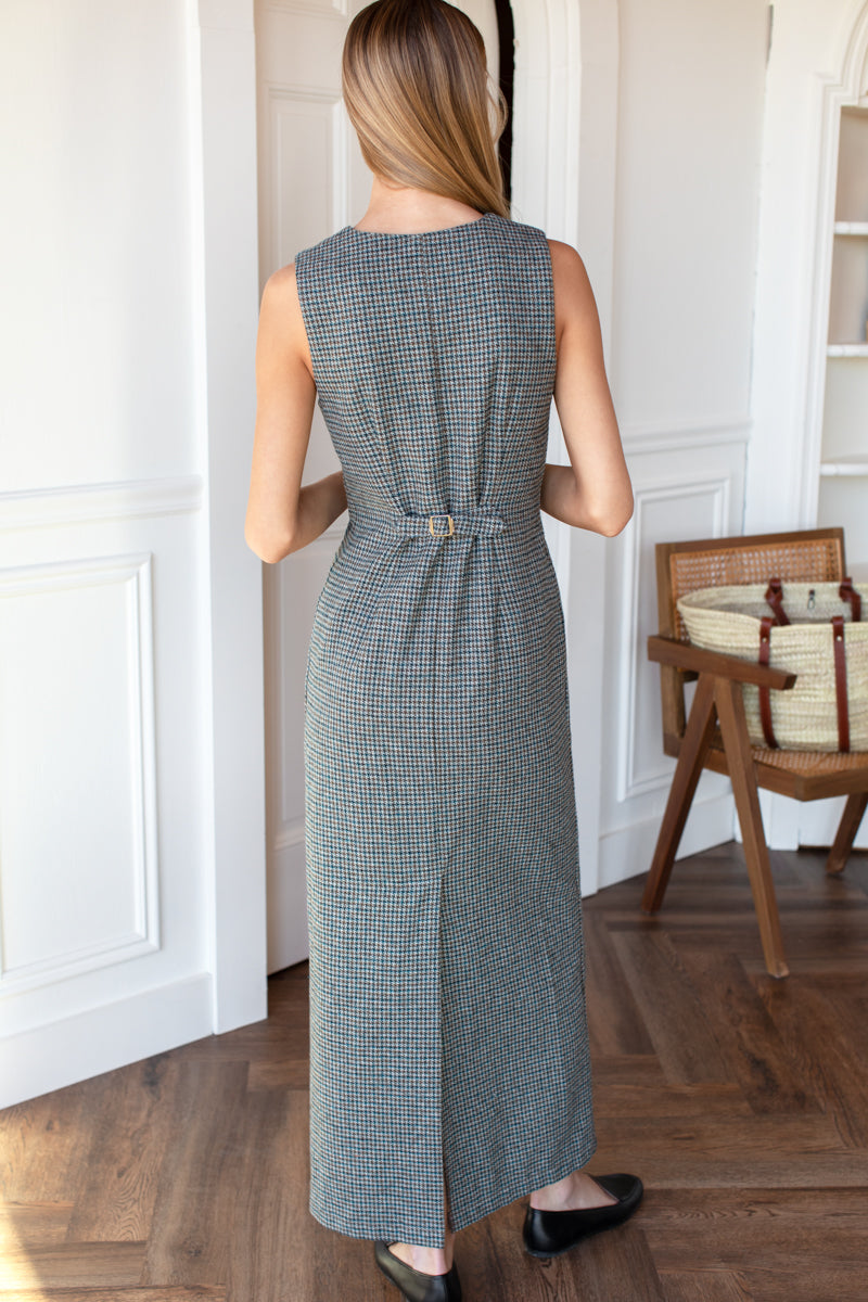 Form Maxi Dress - Gun Club Check