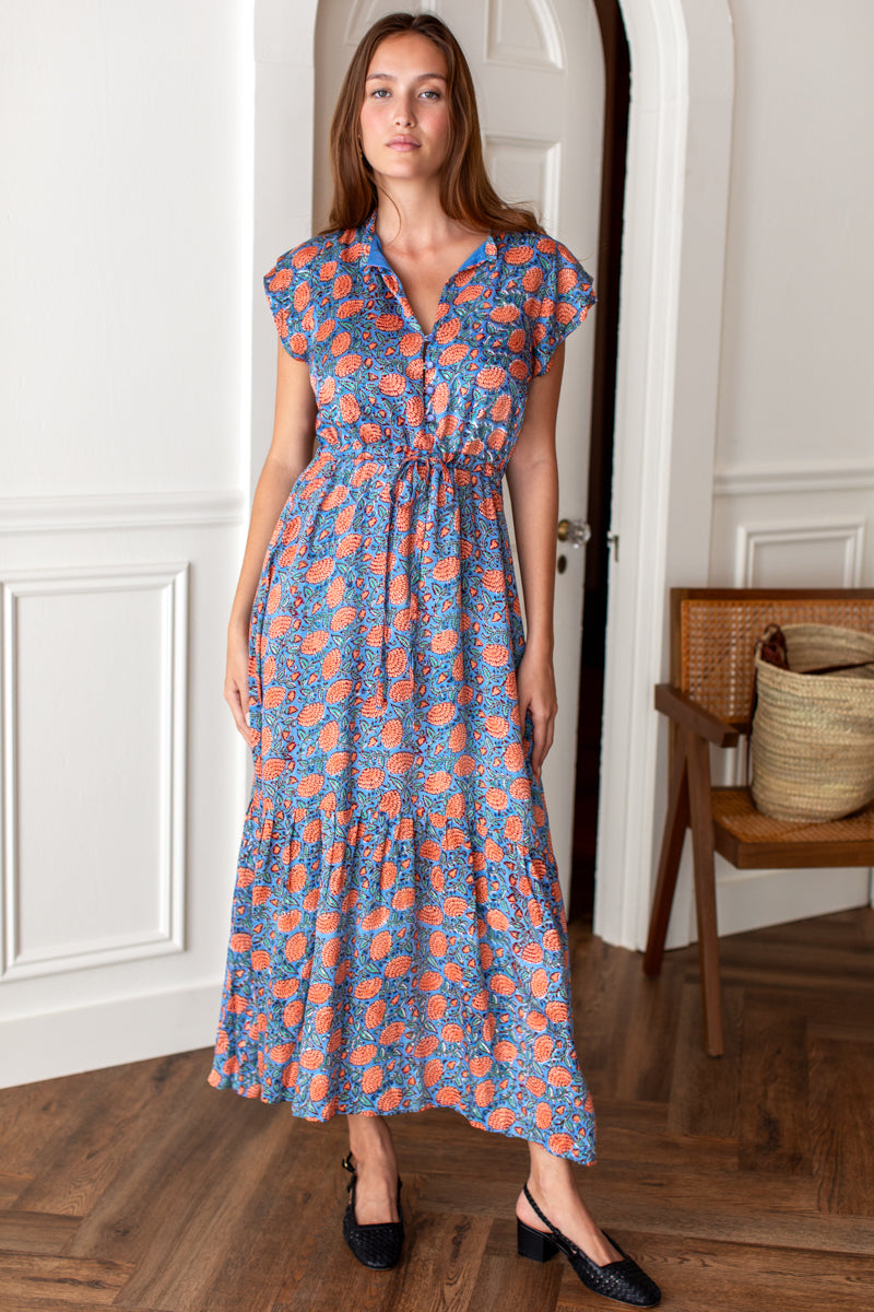 Frances 3 Frill Dress - Chateau Flower M Frances 3 Frill Dress - Chateau Flower M
