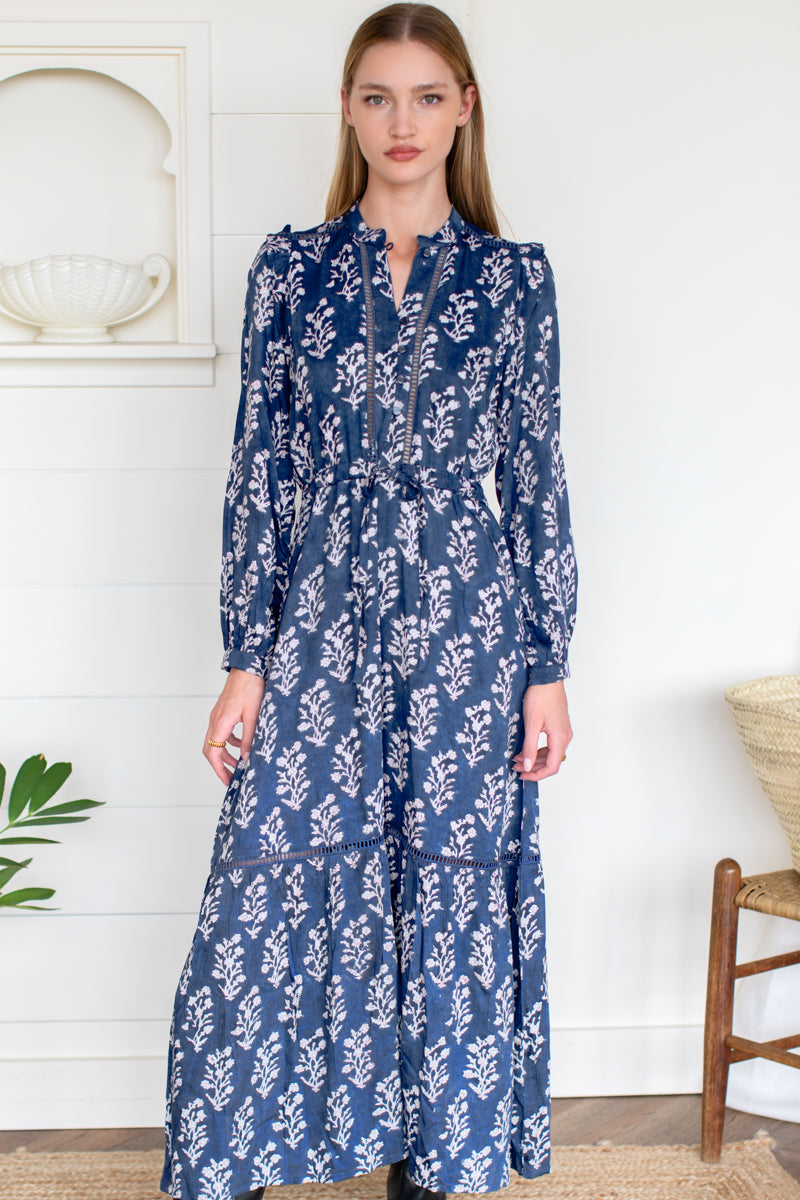 Frances 4 Dress - Pressed Flowers Blue