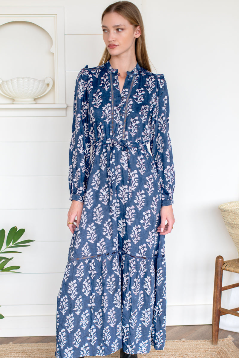 Frances 4 Dress - Pressed Flowers Blue