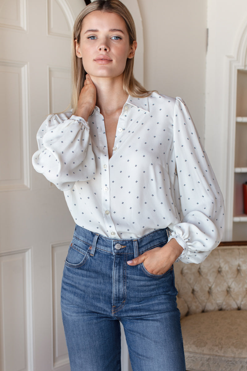 Frankie Blouse - White Swan Diamonds