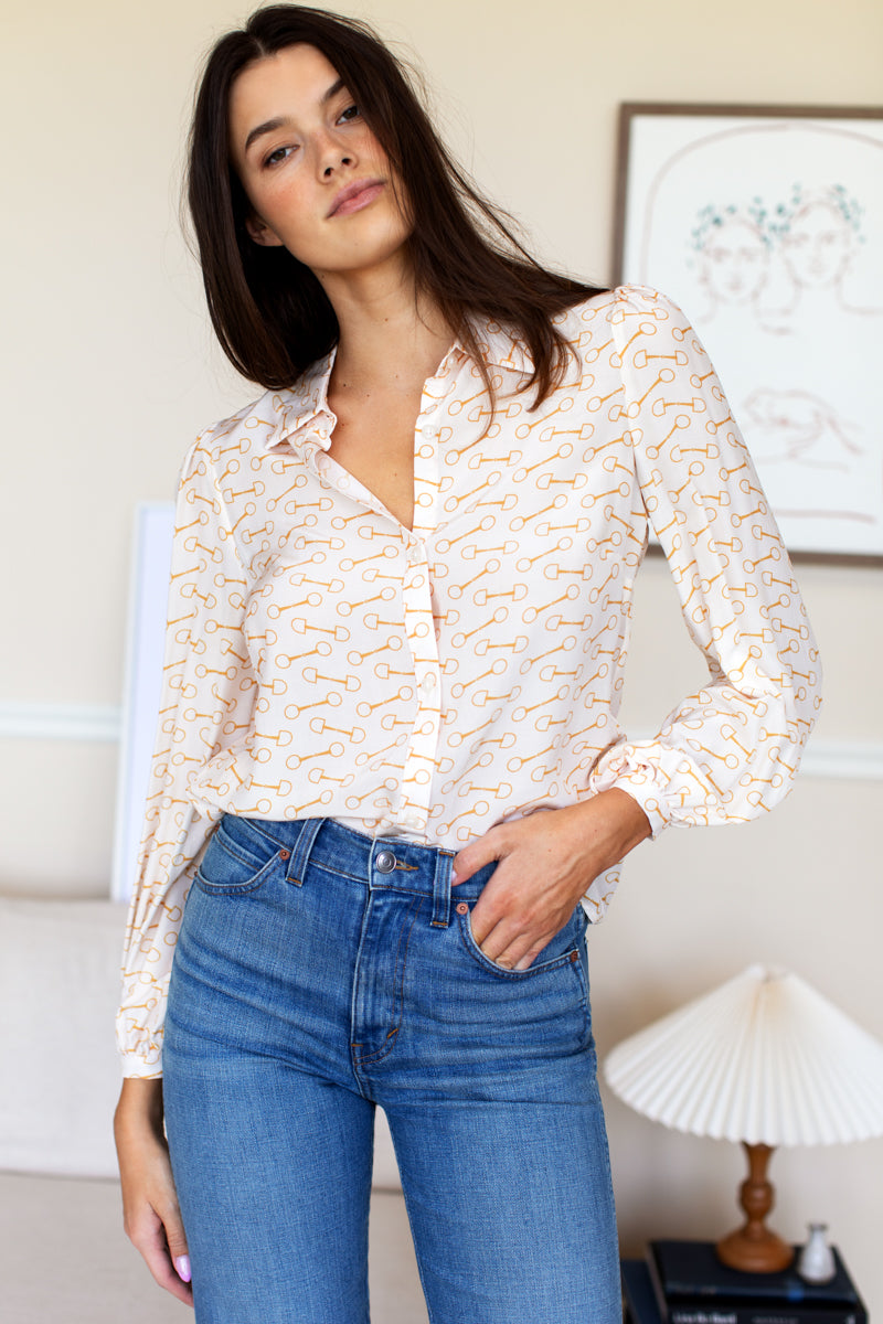 Frankie Blouse - Equestrian Gold