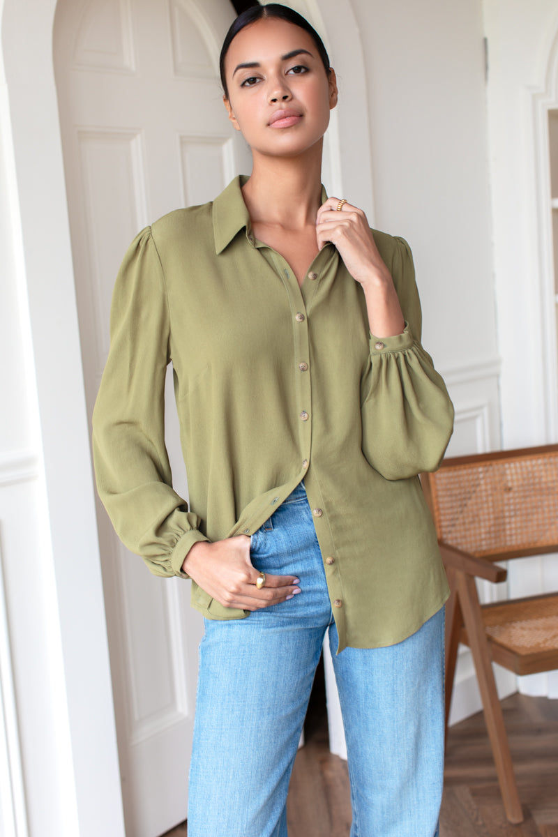 Frankie Blouse - Martini Olive