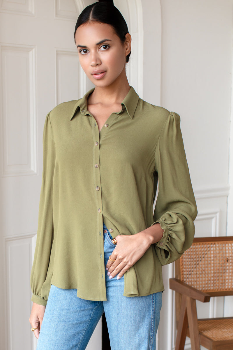 Frankie Blouse - Martini Olive