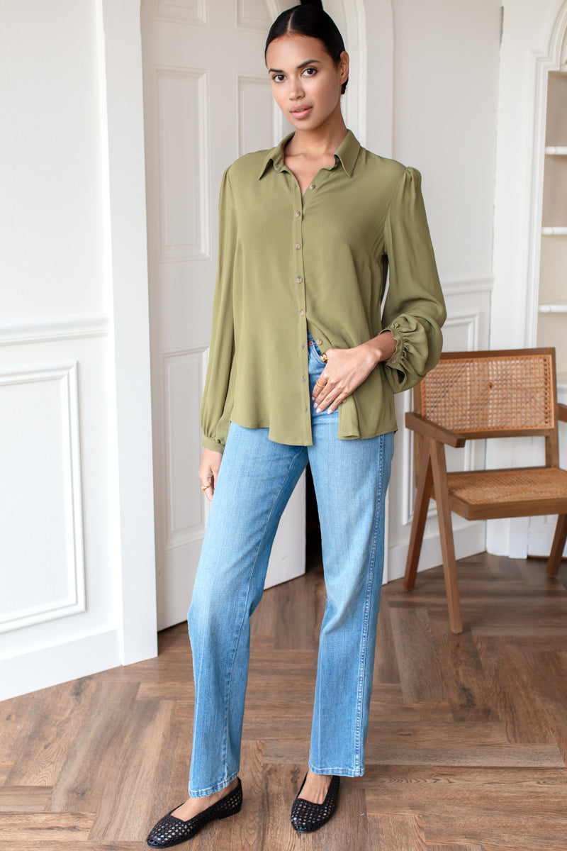 Frankie Blouse - Martini Olive