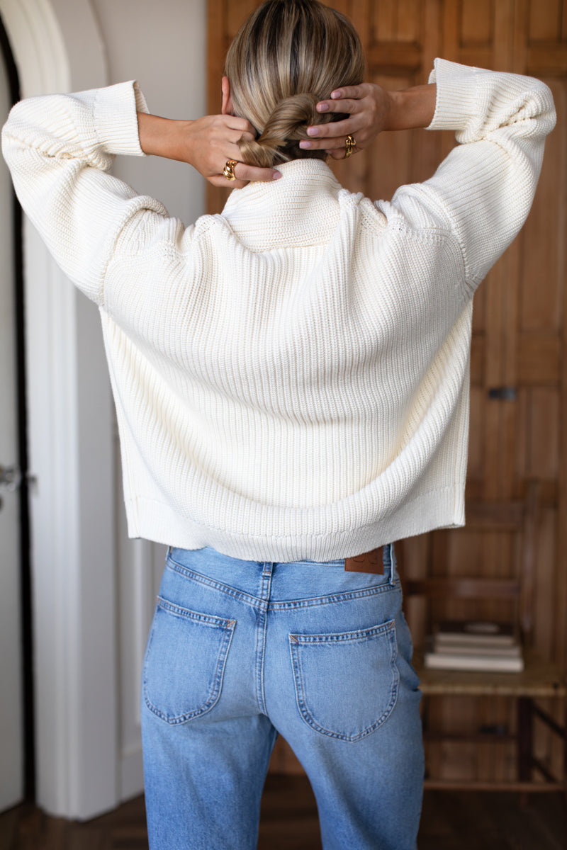 Harlow Sweater - Ivory Organic