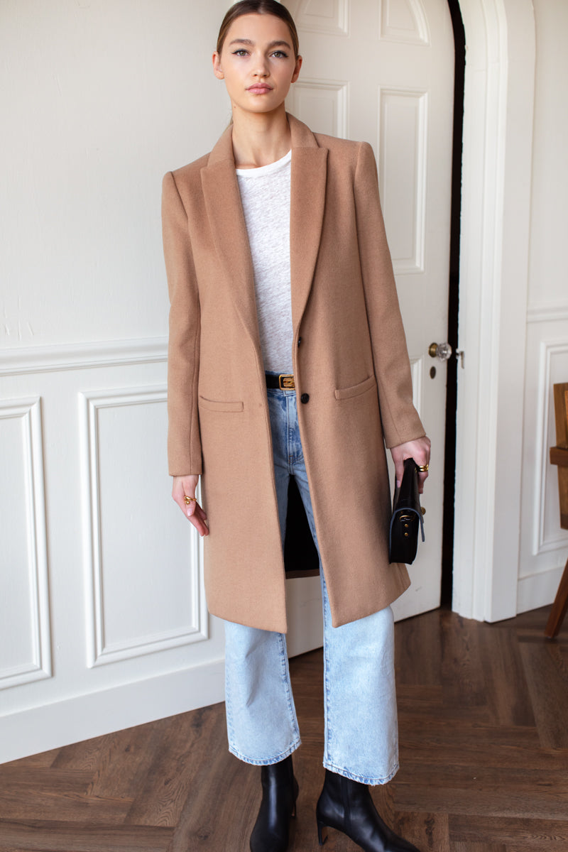 Tailored Coat - Camel Wool Cashmere