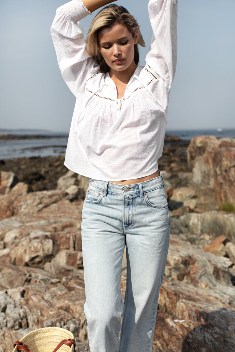 Isla Longsleeve Top 2 - Bright White