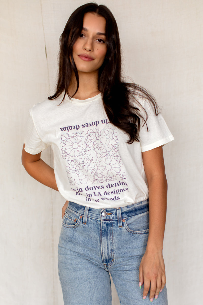 In The Flowers T-Shirt - Ivory