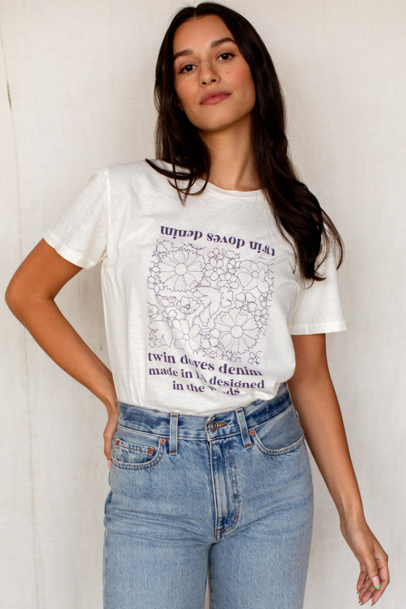 In The Flowers T-Shirt - Ivory