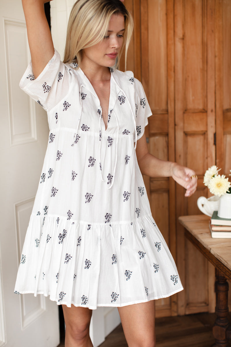Isla Dress - Black Sprig Organic