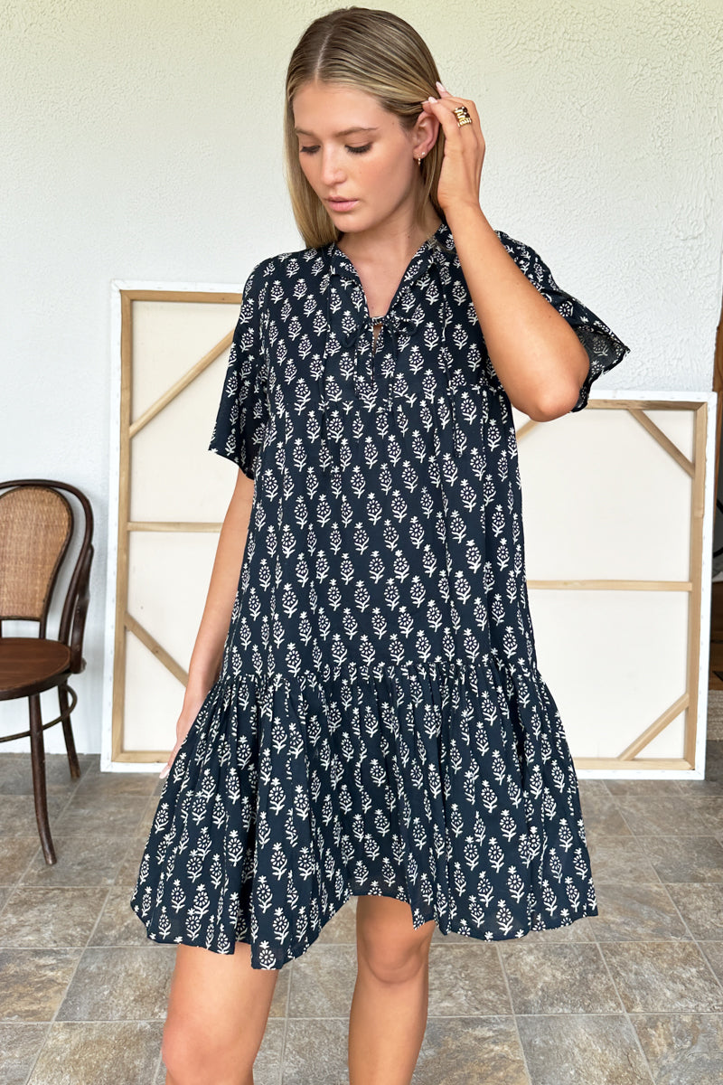 Isla Dress - Marguerite Blue Organic