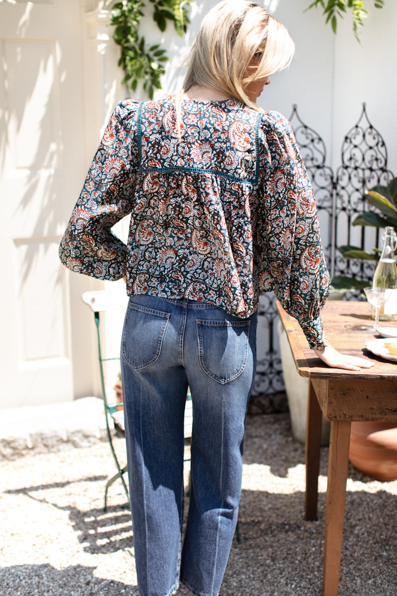 Isla Longsleeve Top - Roma Silk